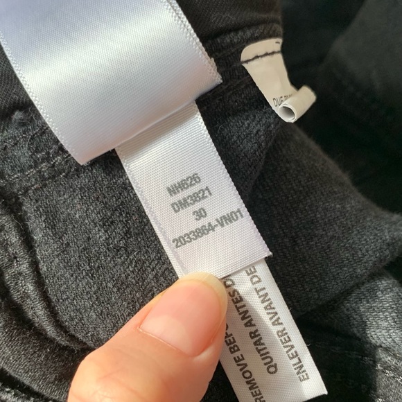 Madewell Perfect Vtg Jean Tuxedo High Rise Ankle Crop Black Seamed Jeans Size 30 - Picture 7 of 9